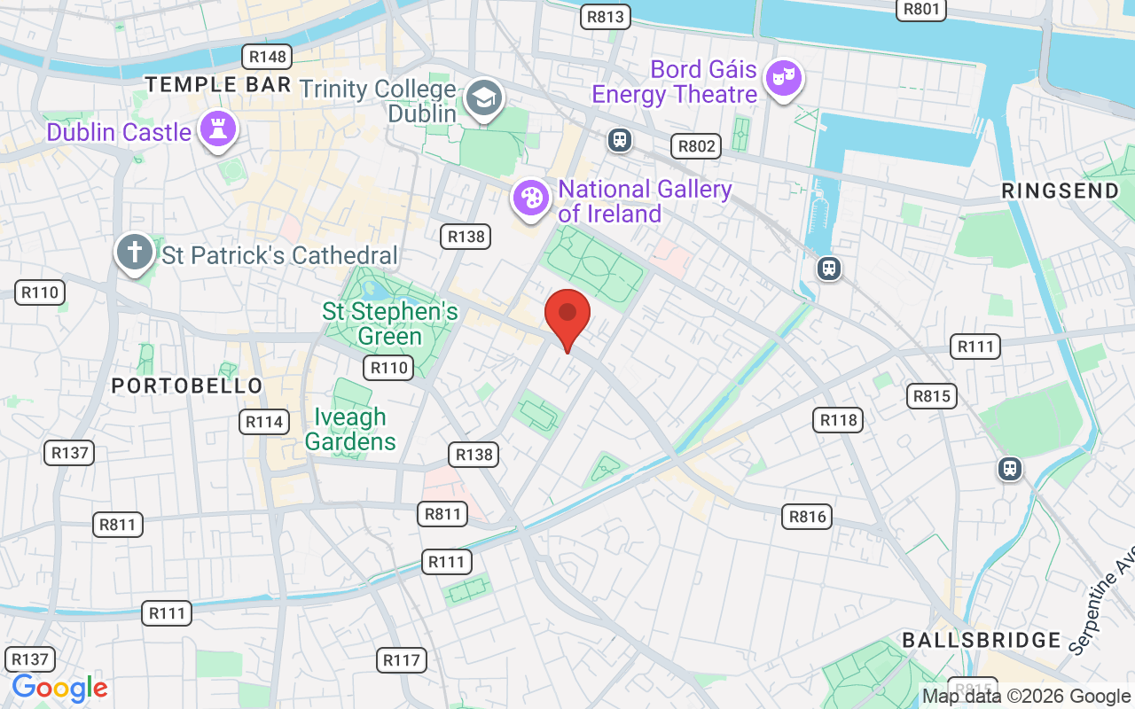 Map showing the location of OMNIA Mental Health Clinic in Dublin